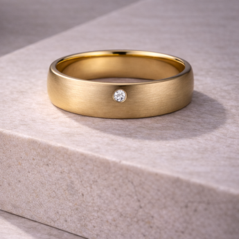 Minimal Diamond Accent Bands