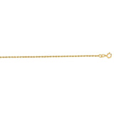 10K Gold 1.4mm Diamond Cut Solid Royal Rope Chain