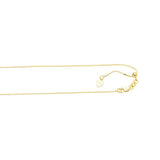 10K Gold 0.68mm Adjustable Box Chain
