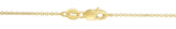 10K Gold 0.87mm Diamond Cut Cable Chain