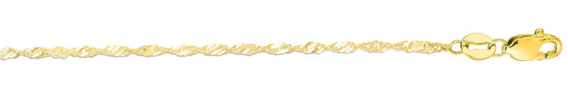 10K Gold 1.8mm Singapore Chain