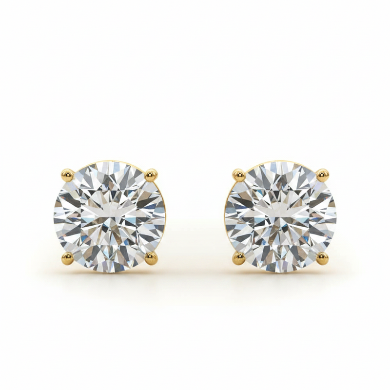 (1/2 Cttw) 1/4 Ct 3pr Wire Ear — Yellow Gold