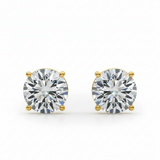 (1/2 Cttw) 1/4ct 4 Prong Wire Stud Earring — Yellow Gold