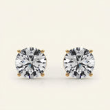 (1/2 Cttw) 1/4ct 4 Prong Wire Stud Earring — Yellow Gold