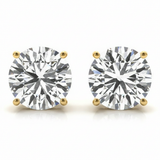 (1/2 Cttw) .25 Ct 4 Prong Wire Earrings — Yellow Gold