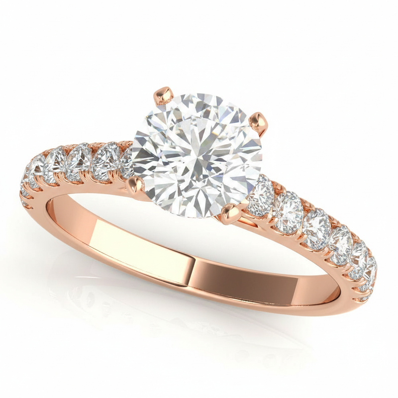 1/4 Cttw 1/2 Way Around Band — Rose Gold