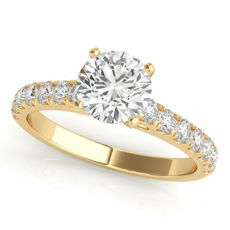 1/4 Cttw 1/2 Way Around Band — Yellow Gold