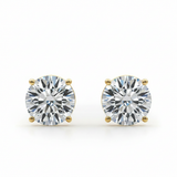 (1/4 Cttw) 1/8ct 4 Prong Wire Stud Earring — Yellow Gold