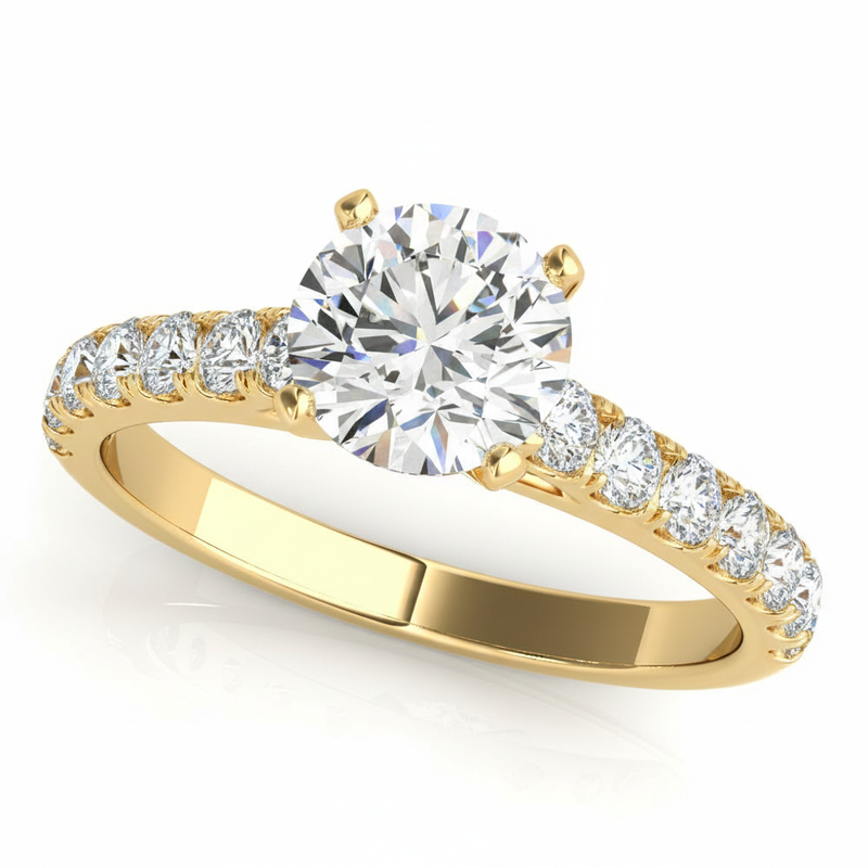 1 Cttw 1/2 Way Around Band — Yellow Gold