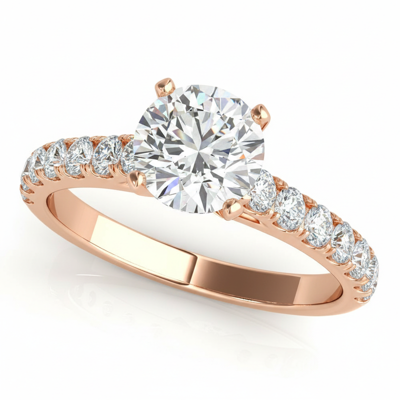 1 Cttw 1/2 Way Around Band — Rose Gold