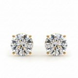 (1 Cttw) 1/2ct 4 Prong Wire Stud Earring — Yellow Gold