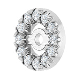 1/10 ct tw Round Lab Grown Diamond Stud Earrings in 14K White Gol... - view 2