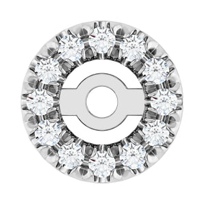 1/10 ct tw Round Lab Grown Diamond Stud Earrings in 14K White Gol...