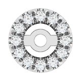 1/10 ct tw Round Lab Grown Diamond Stud Earrings in 14K White Gol...