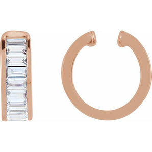 The Yael — Straight Baguette Diamond Earrings - Yellow
