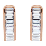 3/4 ct tw Straight Baguette Lab Grown Diamond Stud Earrings in 14... - view 2