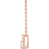 1 ct tw Claw-Prong Accented Lab Grown Diamond Necklace in 14K Whi... - view 2