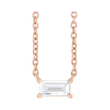 1/3 ct tw Solitaire Lab Grown Diamond Necklace in 14K White Gold ...