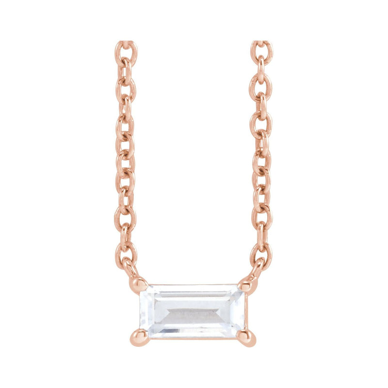 1/3 ct tw Solitaire Lab Grown Diamond Necklace in 14K White Gold ...