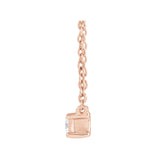 1/3 ct tw Solitaire Lab Grown Diamond Necklace in 14K White Gold ... - view 2