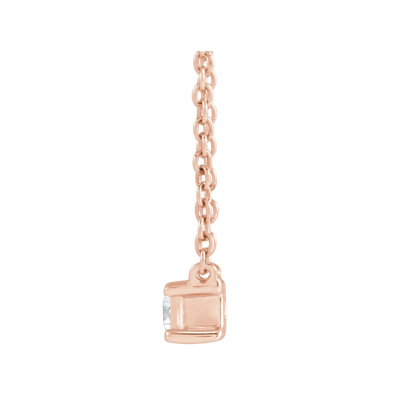 1/3 ct tw Solitaire Lab Grown Diamond Necklace in 14K White Gold ... - view 2
