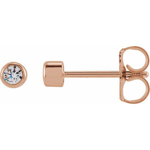 The Idalia — Bezel Stud Earrings - Yellow