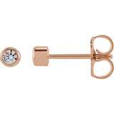 The Idalia — Bezel Stud Earrings - Yellow
