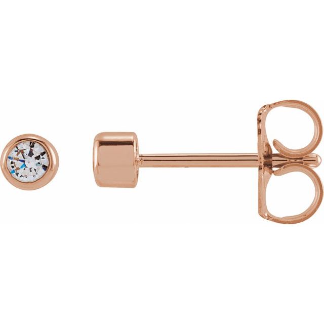 The Idalia — Bezel Stud Earrings - Yellow