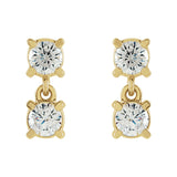 1/2 ct tw Round Lab Grown Diamond Stud Earrings in 14K White Gold... - view 2