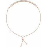 7" Lab Grown Diamond Bolo Bracelet in 14K White Gold (1 ct tw - F...