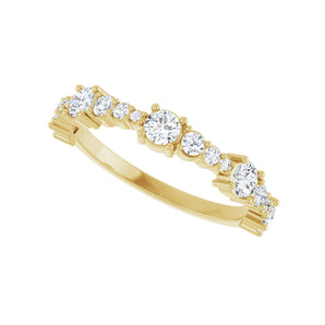5/8 ct tw Diamond Lab Grown Anniversary Band in 14K White Gold... - view 5