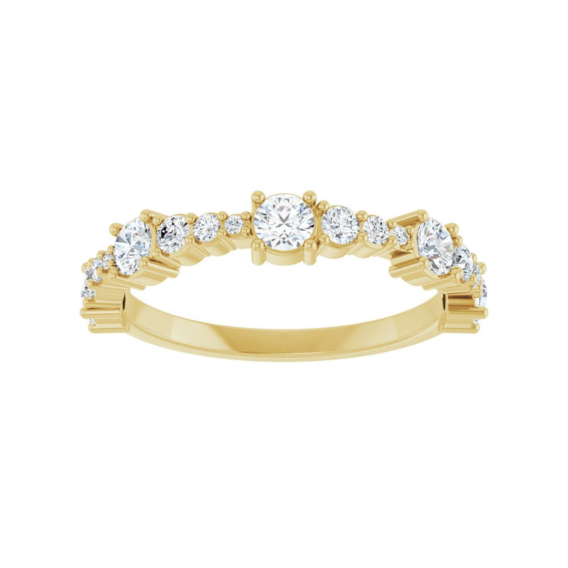 5/8 ct tw Diamond Lab Grown Anniversary Band in 14K White Gold... - view 3