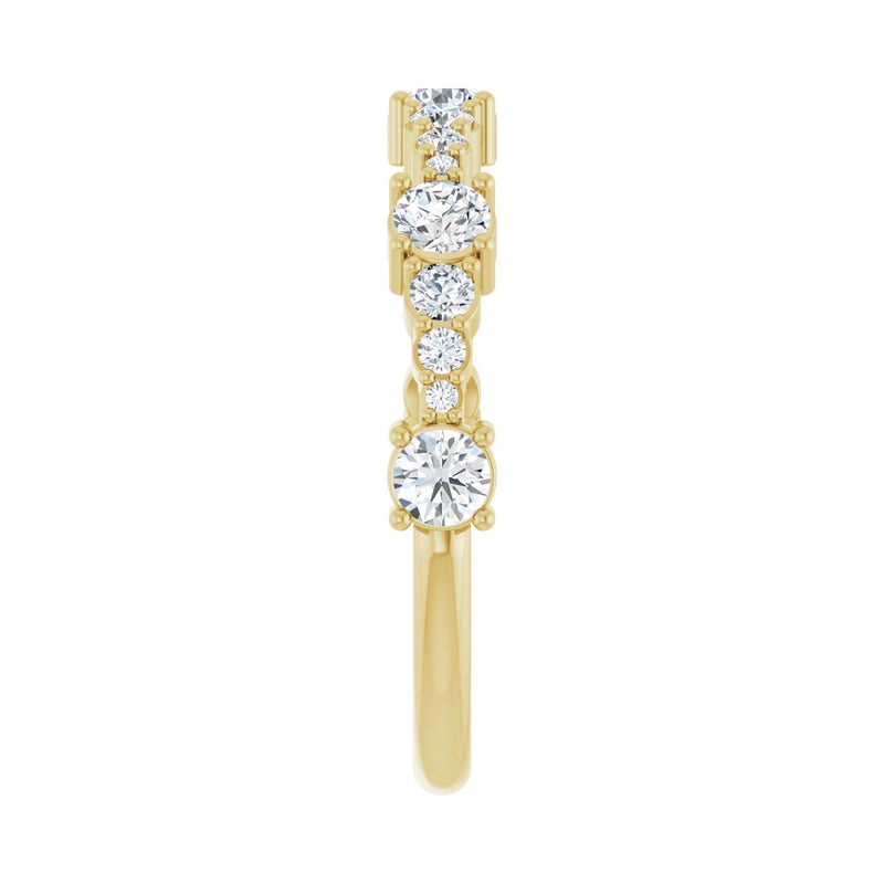 5/8 ct tw Diamond Lab Grown Anniversary Band in 14K White Gold... - view 4