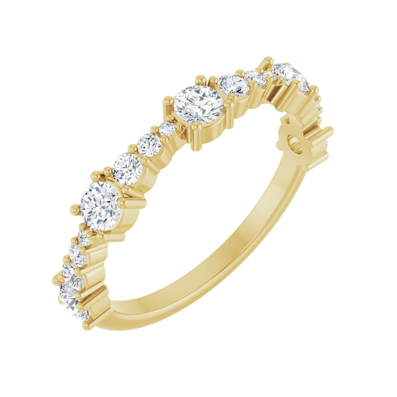 5/8 ct tw Diamond Lab Grown Anniversary Band in 14K White Gold... - view 2