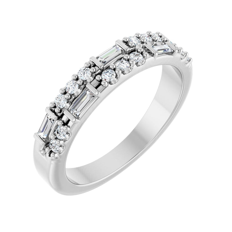 1/3 ct tw Diamond Lab Grown Anniversary Band in 14K White Gold...