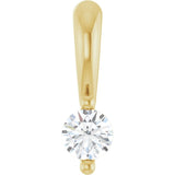 The Cassian — Round Solitaire Pendant - Yellow