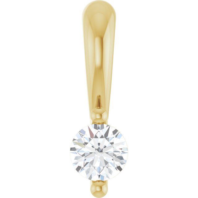 The Cassian — Round Solitaire Pendant - Yellow