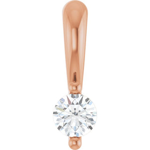 The Cassian — Round Solitaire Pendant - Rose