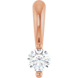 The Cassian — Round Solitaire Pendant - Rose