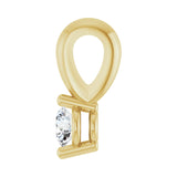 3 ct Round Lab Grown Diamond Solitaire Pendant in 14K White Gold... - view 3