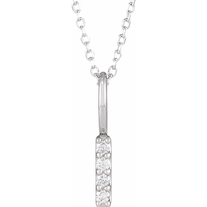 7 ct tw Solitaire Lab Grown Diamond Necklace in 14K White Gold (1...