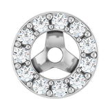 1/3 ct tw Round Lab Grown Diamond Halo Earrings in 14K White Gold...