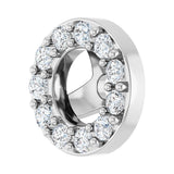 1/3 ct tw Round Lab Grown Diamond Halo Earrings in 14K White Gold... - view 2