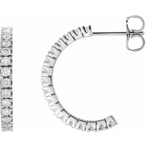The Jovana — Round Accented Hoop Earrings - Yellow