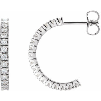 The Jovana — Round Accented Hoop Earrings - Yellow