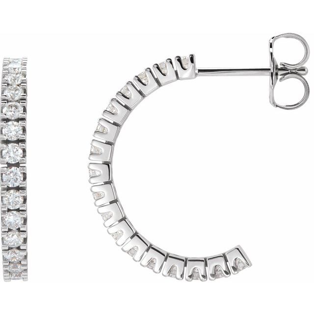 The Jovana — Round Accented Hoop Earrings - Yellow