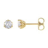 1/2 ct tw Round Lab Grown Diamond Stud Earrings in 14K White Gold...