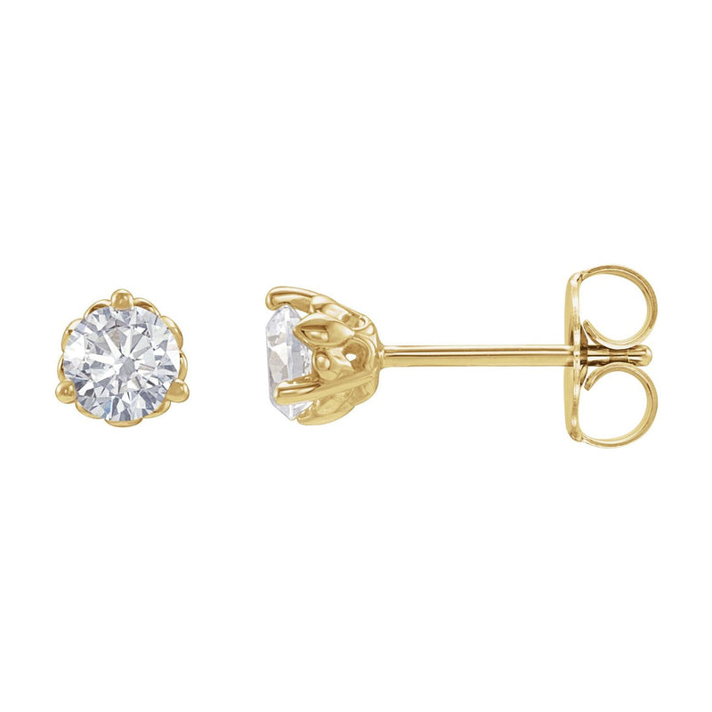 1/2 ct tw Round Lab Grown Diamond Stud Earrings in 14K White Gold...