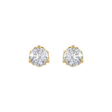 1/2 ct tw Round Lab Grown Diamond Stud Earrings in 14K White Gold... - view 2