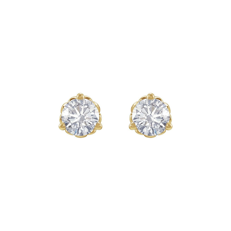 1/2 ct tw Round Lab Grown Diamond Stud Earrings in 14K White Gold... - view 2